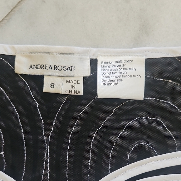 Andrea Roseti Black and White Patterned Top and Jacket Set - Picture 10 of 12
